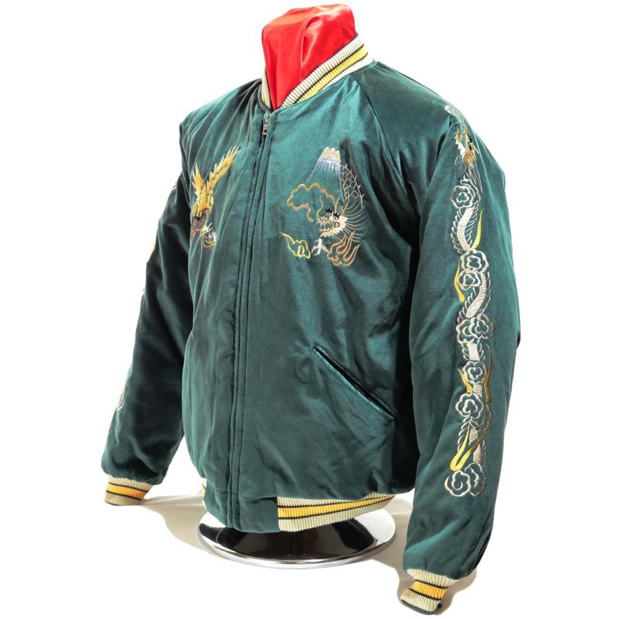 テーラー東洋 TAILOR TOYO キルティングスカジャン スカジャン・TT14895-145 Early Mid 1950s Style Velveteen Souvenir Jacket "EAGLE"×"JAPAN MAP"｜clothingstorespirits｜03