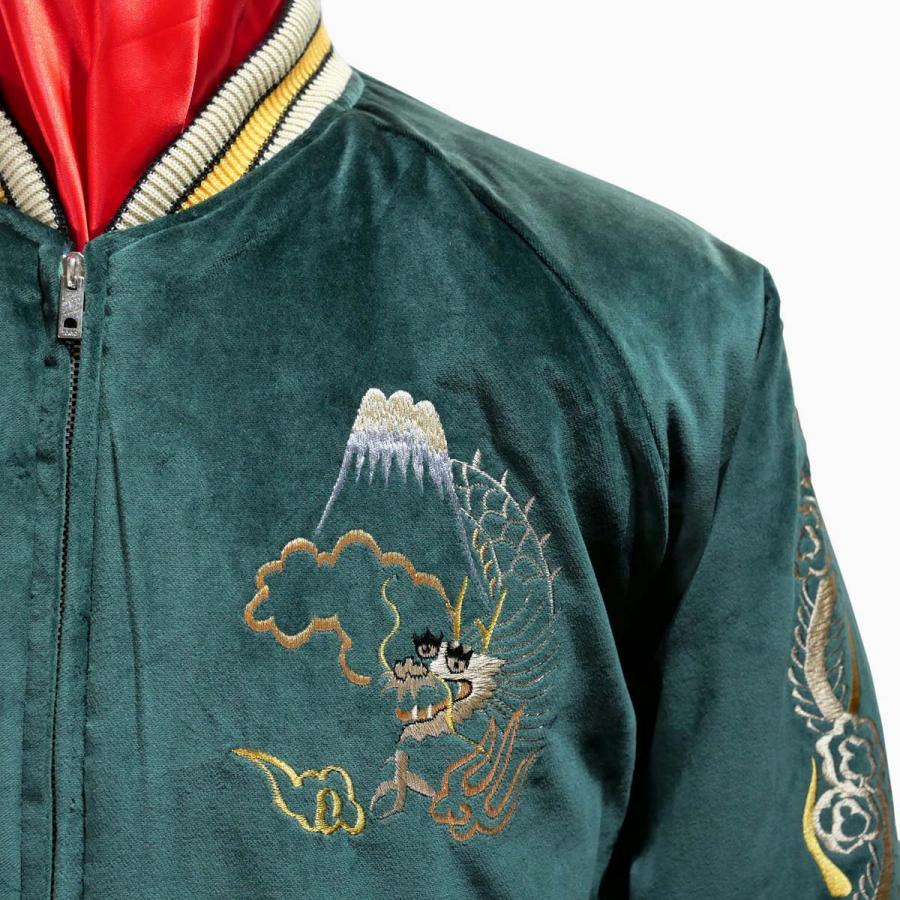 テーラー東洋 TAILOR TOYO キルティングスカジャン スカジャン・TT14895-145 Early Mid 1950s Style Velveteen Souvenir Jacket "EAGLE"×"JAPAN MAP"｜clothingstorespirits｜07