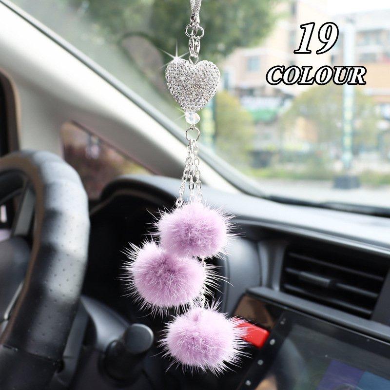 カー アクセサリー ルームミラー 飾り 車 ハンギング バックミラー ぶら下げ 雰囲気 インテリア ムーン 球 キラキラ 内装 可愛い おしゃれ プレゼント ギフト ルームミラー カラー 心 ホワイト Parceiro Doctum Edu Br