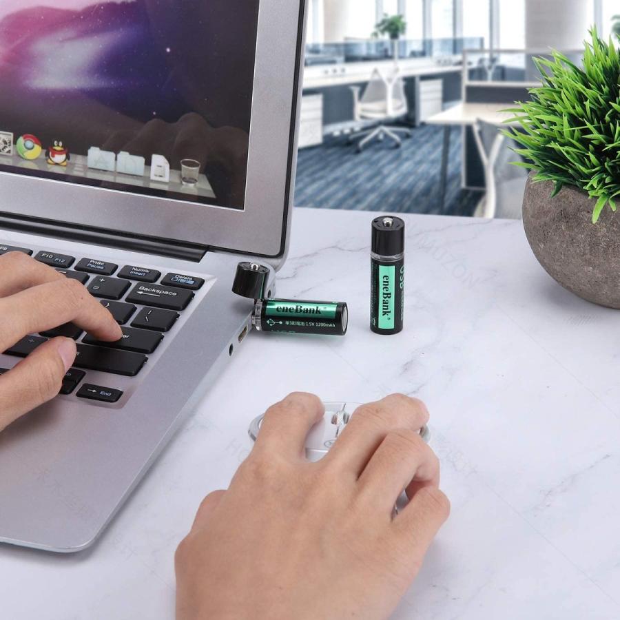 USB充電式 単三電池 eneBank 【1.5V/1200mAh】 4本セット 単3　単3充電池　リチウムイオン　☆☆☆USBから直接充電可能☆☆☆ |  | 01
