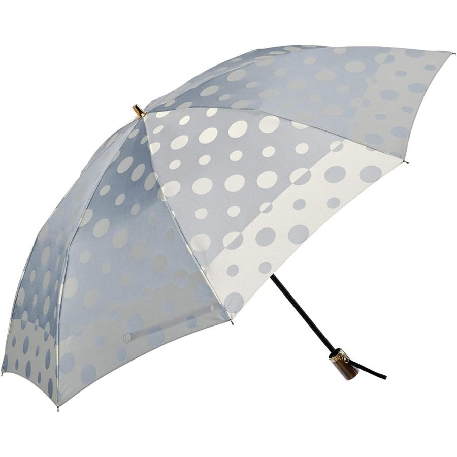 折りたたみ傘 雨傘 レディース 日本製 軽量 おしゃれ かわいい オーロラ Fu-hen フヘン 12077 サックス 女性 グラスファイバー｜cloudnine