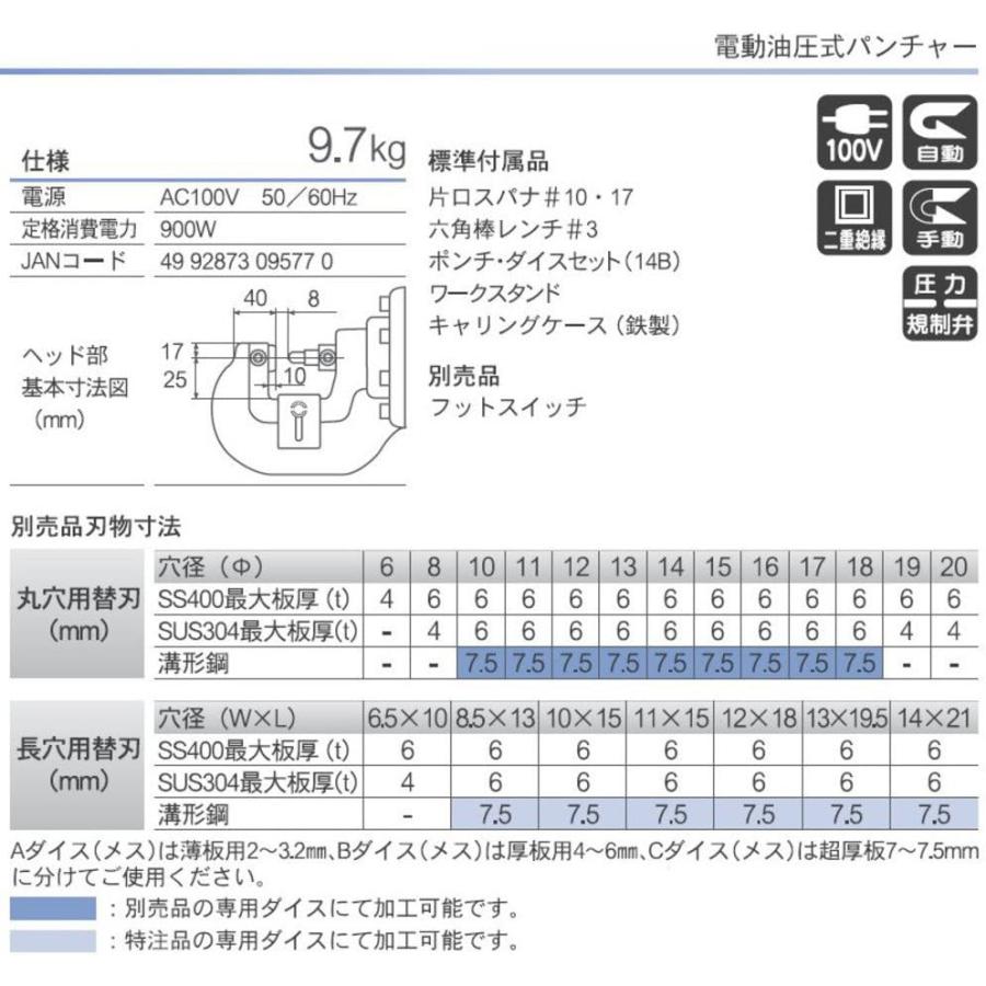育良精機 電動油圧式 パンチャー バリアフリーバンチャー IS 育良精機 電動油圧式 パンチャー バリアフリーバンチャー IS