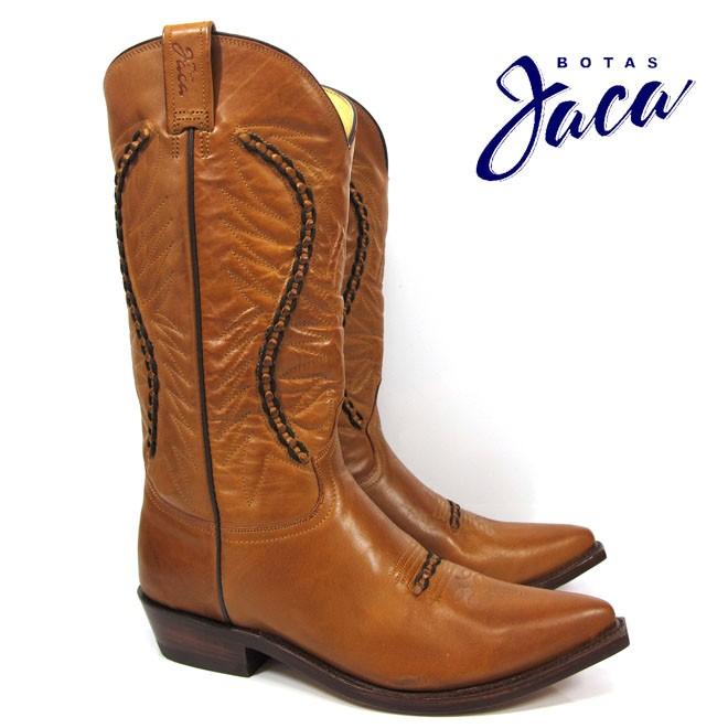 ハカ ウエスタンブーツ カウボーイブーツ オレンジ キャメル 3103 レディース メンズ Botas Jaca WESTERN BOOT 本革｜cloudshoe