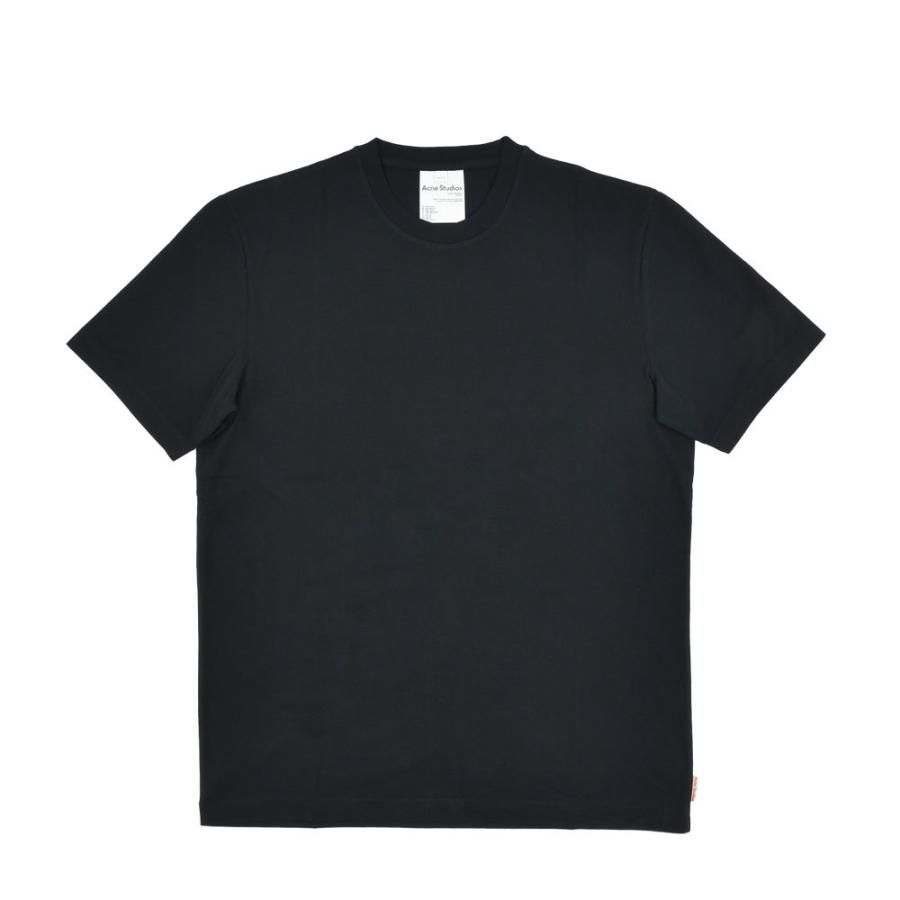 アクネストゥディオズ  Tシャツ メンズ カットソー クルーネック 半袖 ブラック 黒 Acne Studios T-SHIRT｜cloudshoe