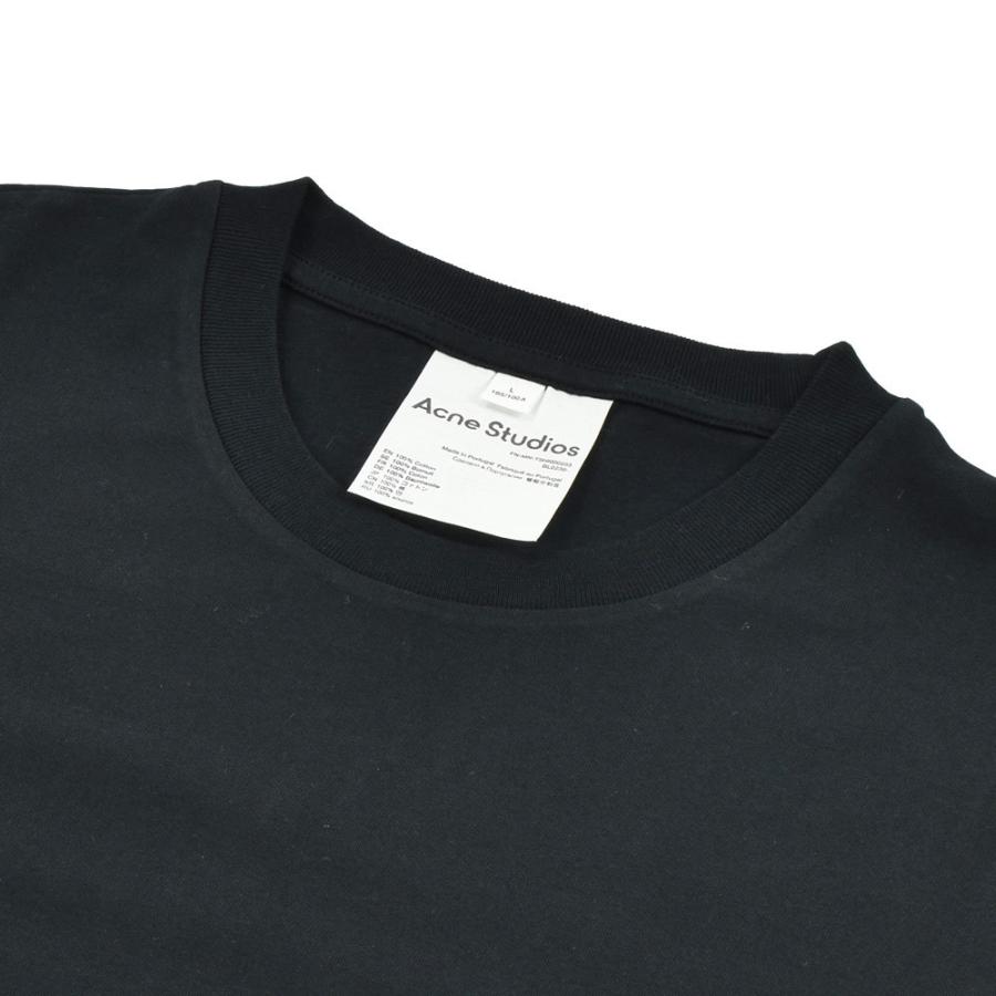 アクネストゥディオズ  Tシャツ メンズ カットソー クルーネック 半袖 ブラック 黒 Acne Studios T-SHIRT｜cloudshoe｜03