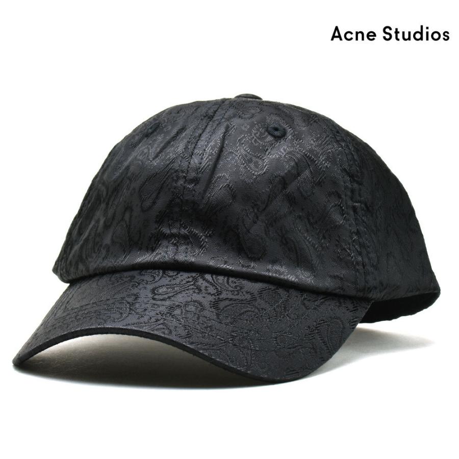 アクネストゥディオズ キャップ ベースボールキャップ 帽子 ペイズリー ブラック 黒 CAP レディース メンズ Acne Studios｜cloudshoe