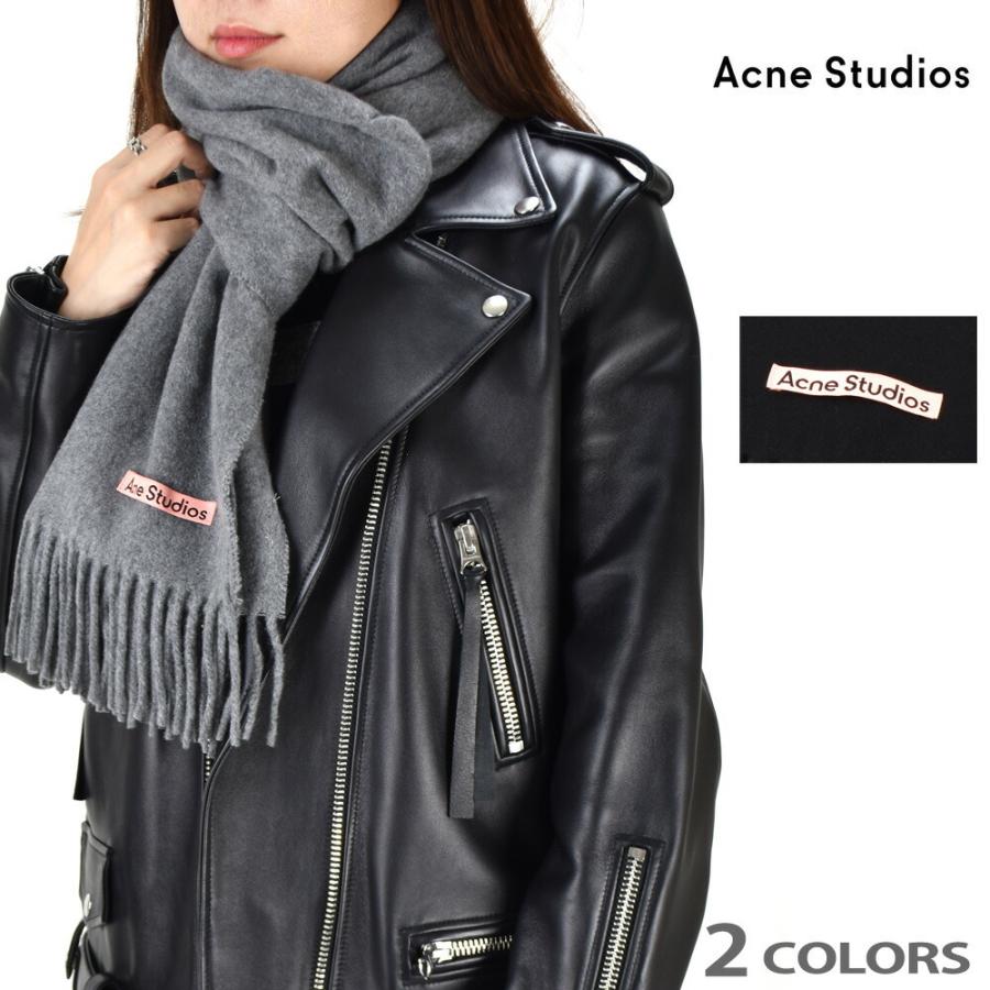 アクネストゥディオズ マフラー スカーフ ストール ブラック グレー SCARF レディース メンズ Acne Studios｜cloudshoe