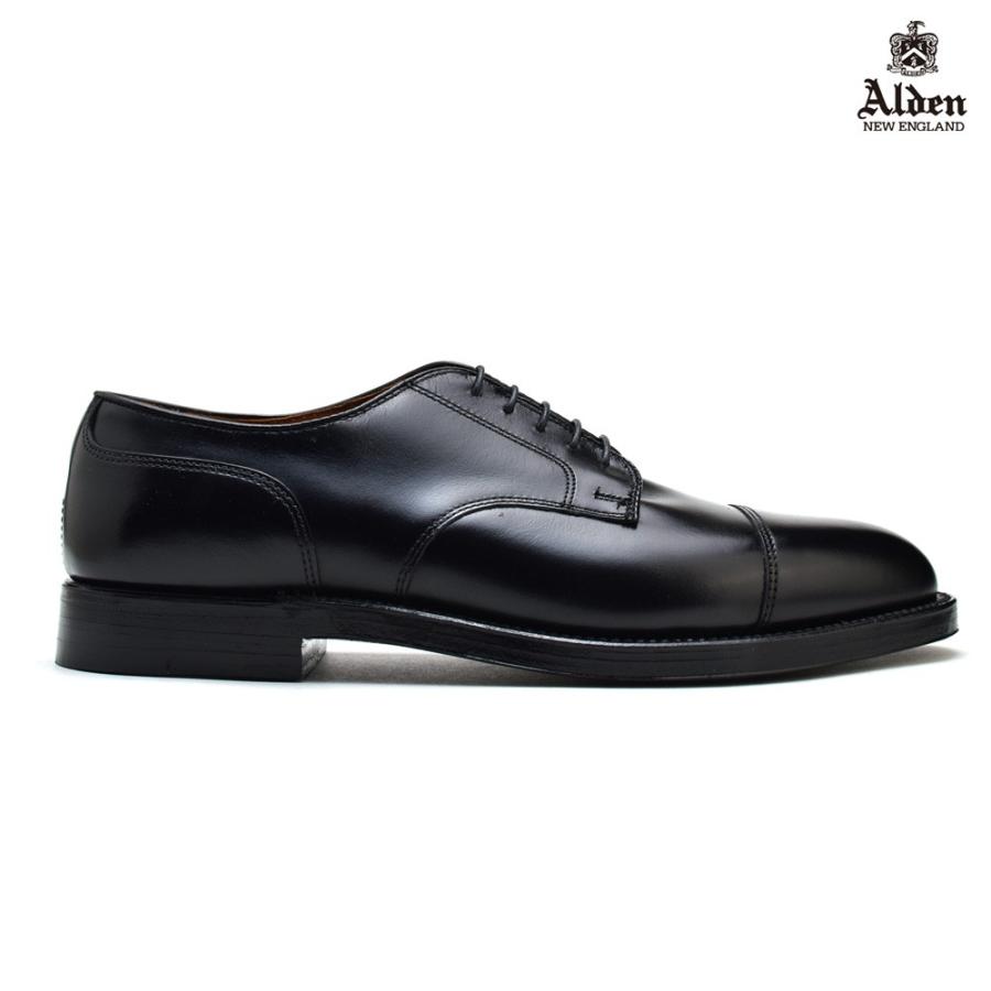 オールデン ドレス ビジネス 革靴 紳士靴 ブルチャー ブラック 971 メンズ ALDEN Straight TIP BLUCHER｜cloudshoe