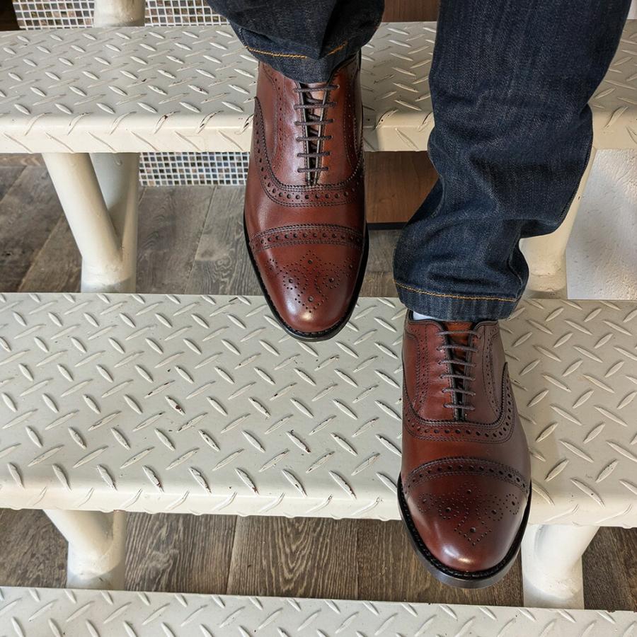 【並行輸入品】アレンエドモンズ ALLEN EDMONDS ビジネスシューズ メンズ ドレスシューズ ストランド ストレートチップ Eワイズ Dark Chili 1623の画像
