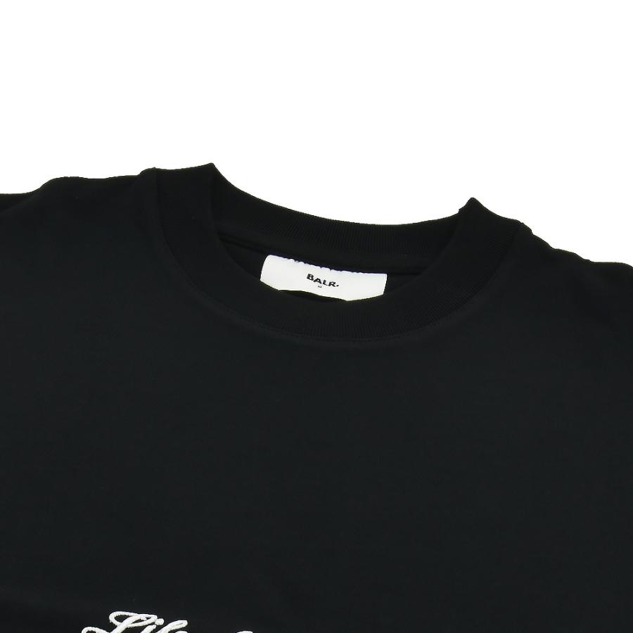 【SALE】【並行輸入品】ボーラー BALR. Tシャツ メンズ カットソー コットン 半袖 クルーネック 刺繍 ジェットブラック 黒 IDENTITY BOX T-SHIRT_3