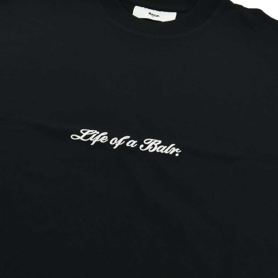 【SALE】【並行輸入品】ボーラー BALR. Tシャツ メンズ カットソー コットン 半袖 クルーネック 刺繍 ジェットブラック 黒 IDENTITY BOX T-SHIRT_4