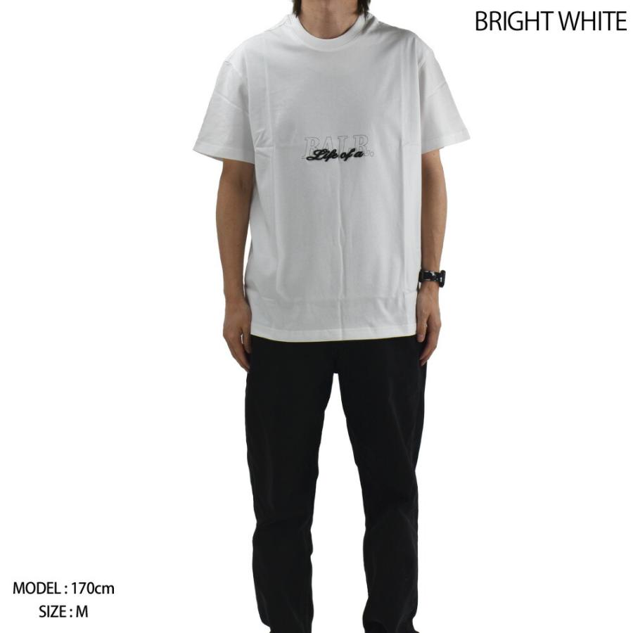 【SALE】【並行輸入品】ボーラー BALR. Tシャツ メンズ カットソー コットン 半袖 クルーネック プリントT ジェットブラック ホワイト SCRIPT T-SHIRT_1