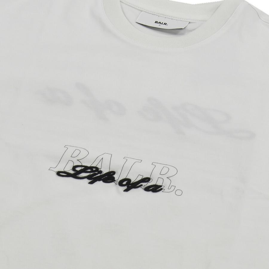 【SALE】【並行輸入品】ボーラー BALR. Tシャツ メンズ カットソー コットン 半袖 クルーネック プリントT ジェットブラック ホワイト SCRIPT T-SHIRT_5
