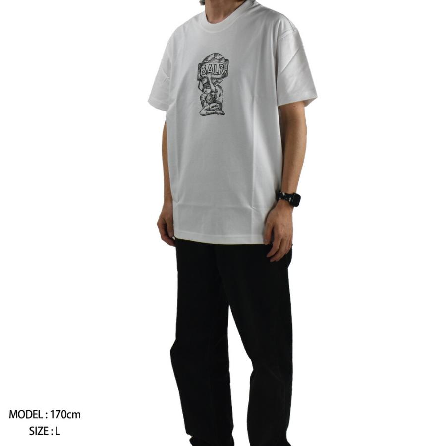 【SALE】【並行輸入品】ボーラー BALR. Tシャツ メンズ カットソー コットン 半袖 クルーネック プリントTシャツ ホワイト 白 GOTL TITAN T-SHIRT_1