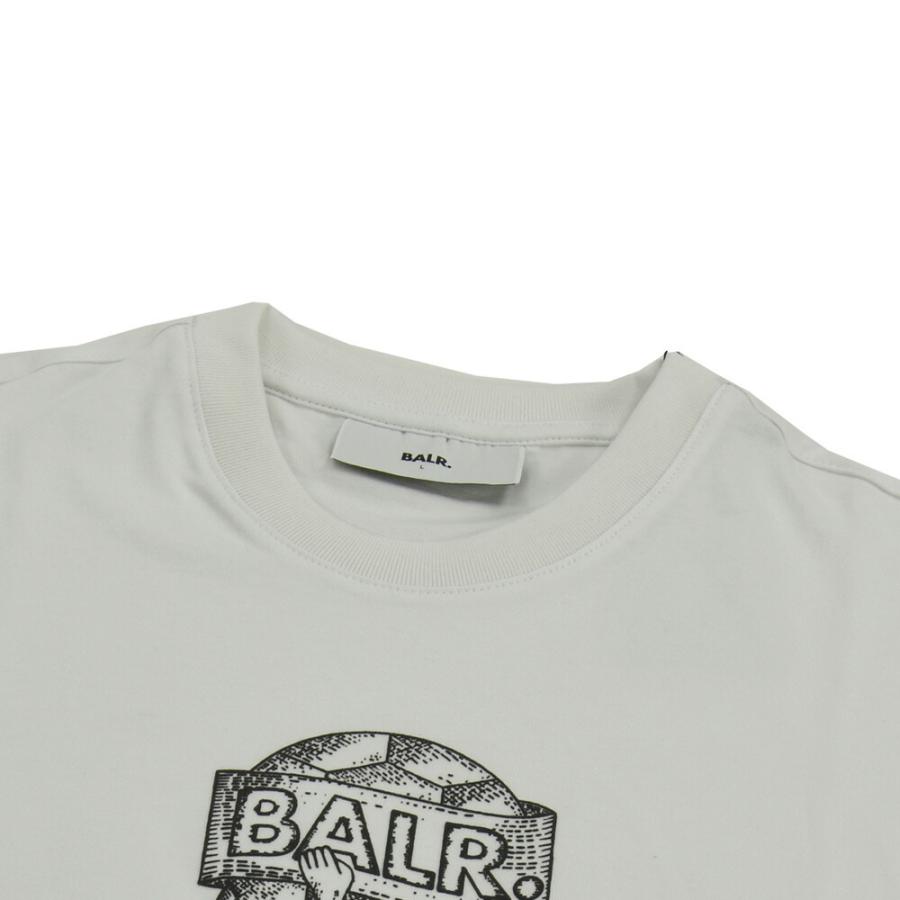 【SALE】【並行輸入品】ボーラー BALR. Tシャツ メンズ カットソー コットン 半袖 クルーネック プリントTシャツ ホワイト 白 GOTL TITAN T-SHIRT_3