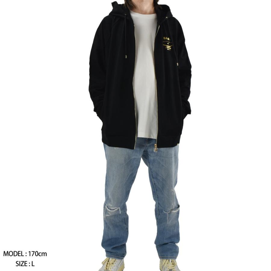 【美品】BALR. ジップパーカー ネイビー Mサイズ ロゴ入り フーディー 美品】BALR. ジップパーカー ネイビー Mサイズ ロゴ入り