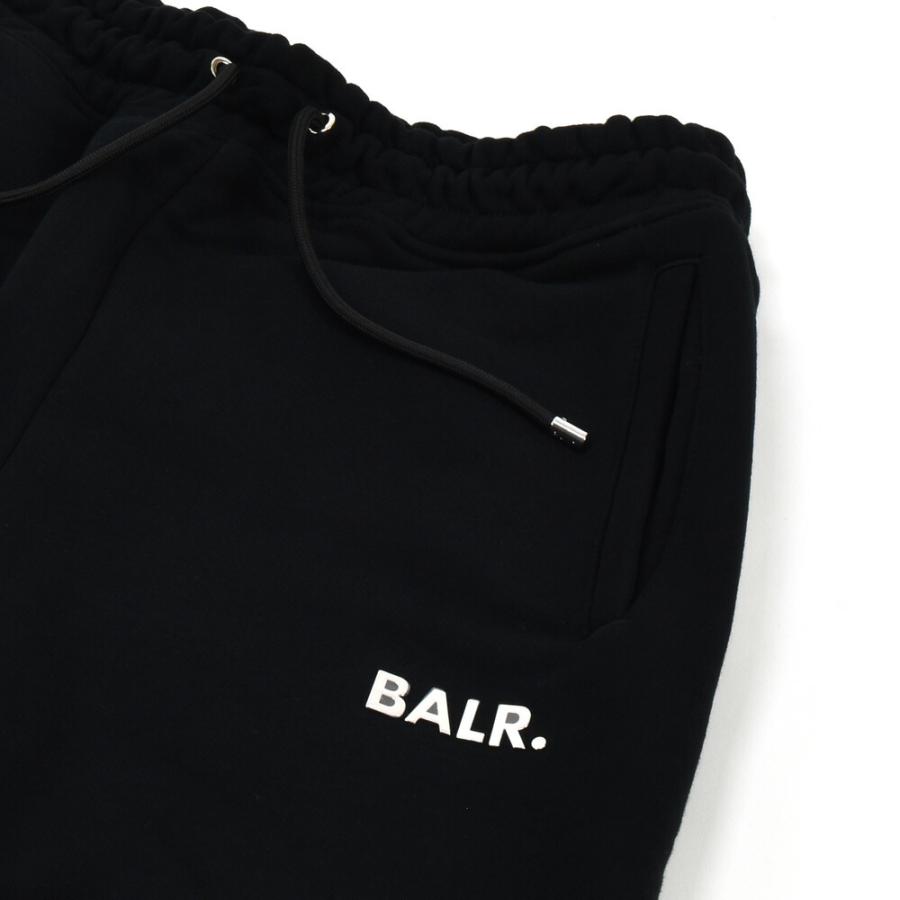 ボーラー スウェットパンツ メンズ ジョガーパンツ ロングパンツ ウエストゴム 裏起毛 メタルロゴ ブラック 黒 BALR. REGULAR SATIN FOOTBALL SWEATPANTS｜cloudshoe｜05