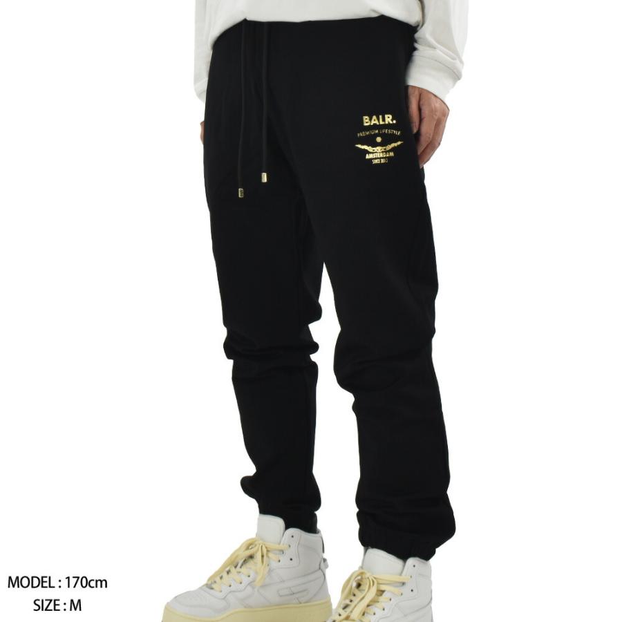 ボーラー BALR. スウェットパンツ メンズ トラックパンツ ゴールドエンブレム ジョガーパンツ ブラック 黒 REGULAR GOLD EMBLEM JOGGER｜cloudshoe｜02