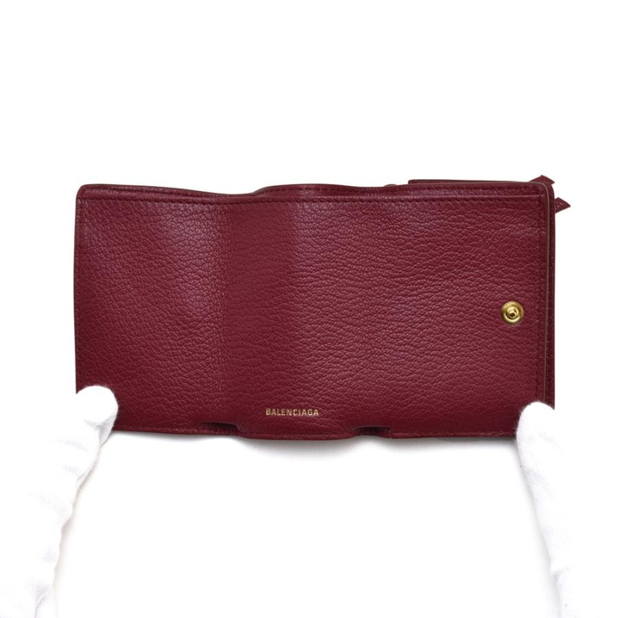 バレンシアガ クラシック 3つ折り財布 小銭入れ付き レッド系 レディース BALENCIAGA WALLET CLASSIC CHEVRE ROUGE GLENA｜cloudshoe｜06