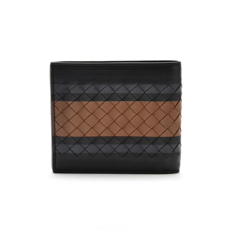 【SALE】【並行輸入品】ボッテガヴェネタ 二つ折り財布 イントレチャート ブラック系 BOTTEGA VENETA 113993 VA1O2/2587 WALLET SOFTLUXE NERO CALVADOSの画像