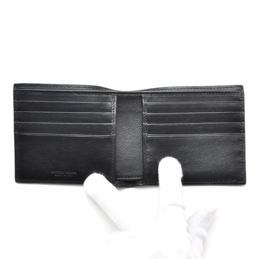 【SALE】【並行輸入品】ボッテガヴェネタ 二つ折り財布 イントレチャート ブラック系 BOTTEGA VENETA 113993 VA1O2/2587 WALLET SOFTLUXE NERO CALVADOSの画像