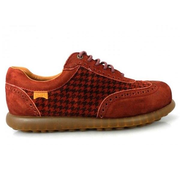 Camper レザー スニーカー ブラウン/レッド カンペール CAMPER TWINS / レザースニーカー （ブラウン