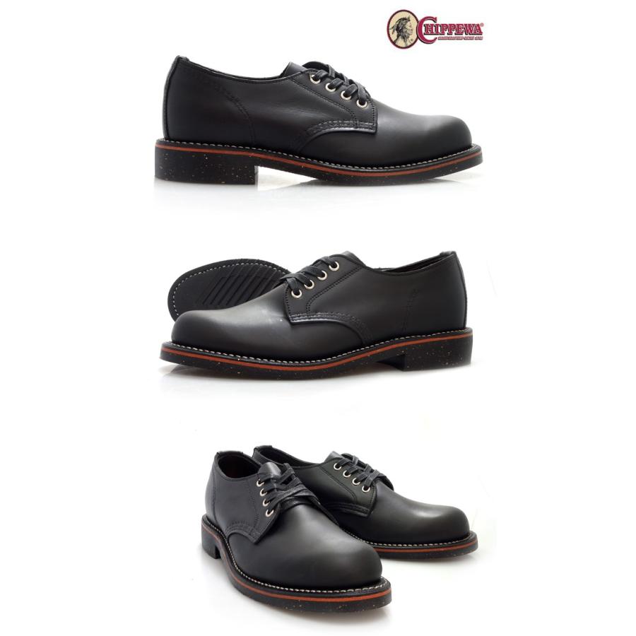 チペワ 4インチ サービス オックスフォードCHIPPEWA 4 SERVICE OXFORD ブラック BLACK WHIRLWIND 1901M73 ワークブーツ｜cloudshoe