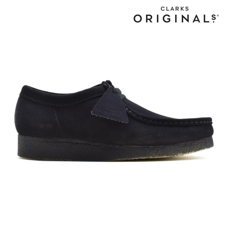 clarks wallabees suede black