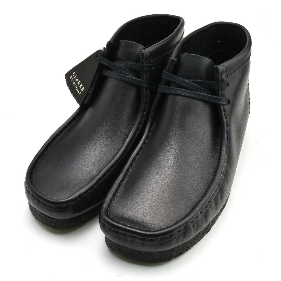 クラークス オリジナルス ワラビーブーツ レザー ブラック 黒 クレープソール CLARKS ORIGINALS WALLABEE BOOT メンズ｜cloudshoe｜02