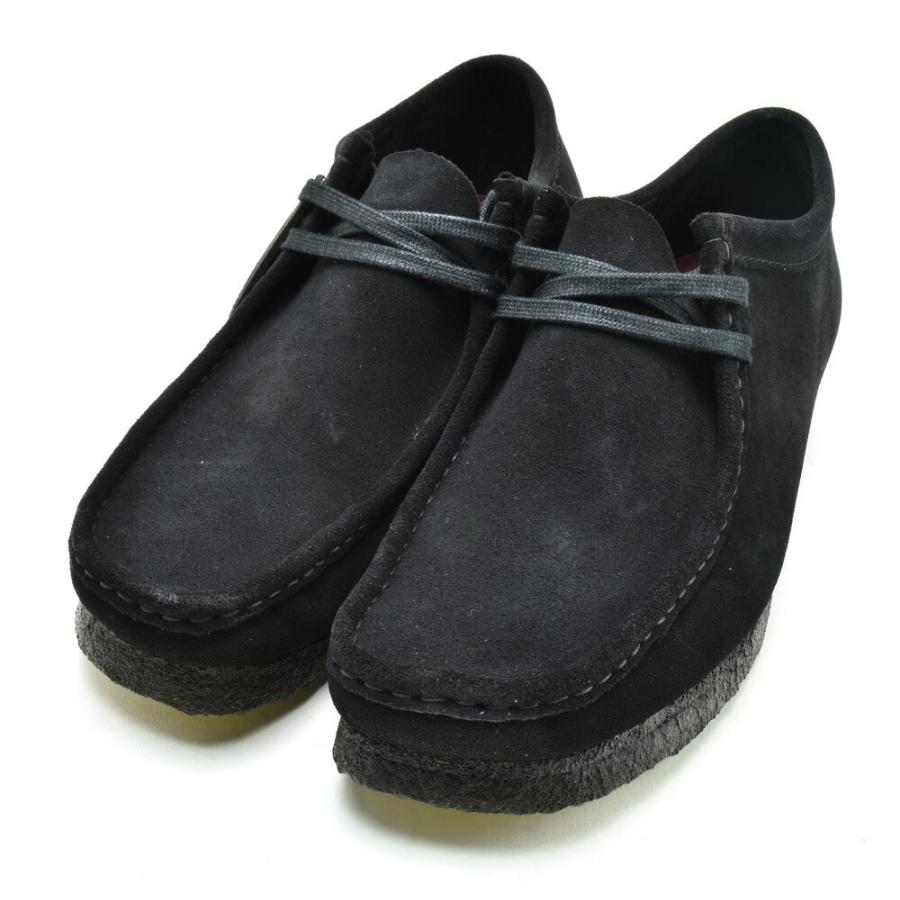 クラークス オリジナルス ワラビー ローカット モカシン シューズ ブラック 黒 スエード ORIGINALS WALLABEE メンズ｜cloudshoe｜02