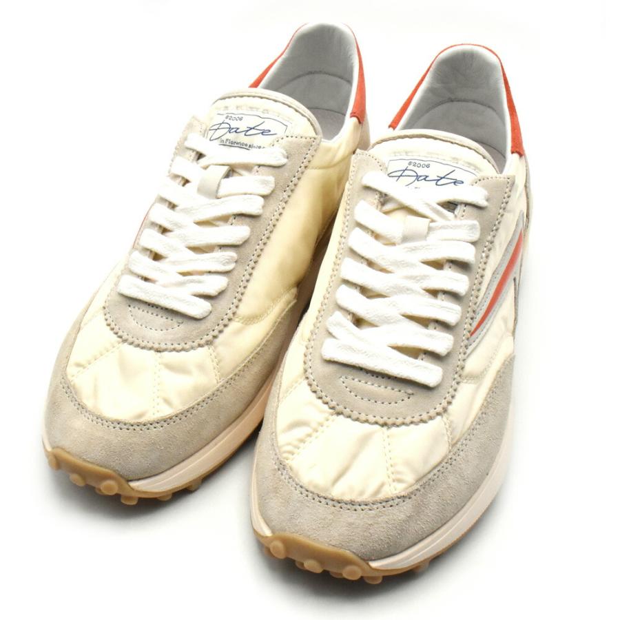 【並行輸入品】デイト D.A.T.E. スニーカー メンズ ローカット スニーカー ナイロン レースアップ シューズ 靴 アイボリー ATHLETAの画像