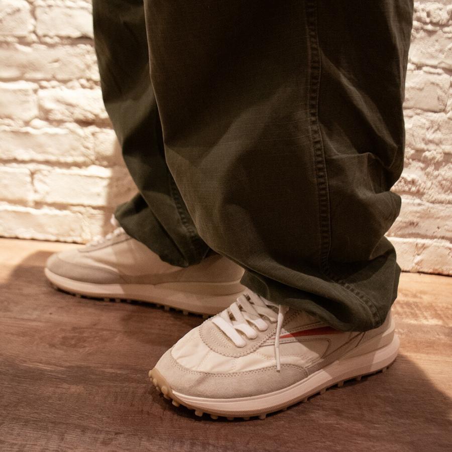 【並行輸入品】デイト D.A.T.E. スニーカー メンズ ローカット スニーカー ナイロン レースアップ シューズ 靴 アイボリー ATHLETAの画像