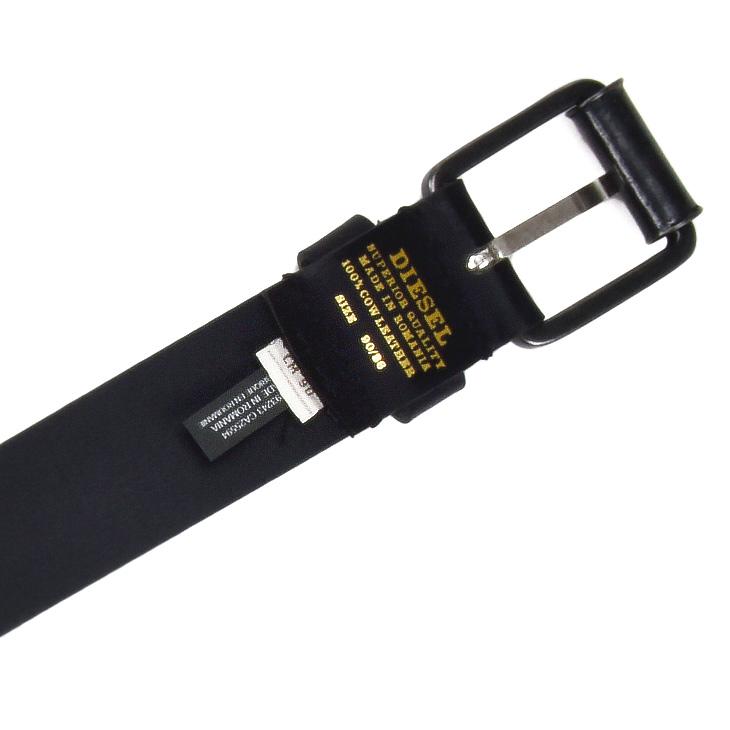 Dieselブラックベルト 新品未使用011 DIESEL（ディーゼル） ベルト X06559 PR013 T8013 ブラック BLACK B