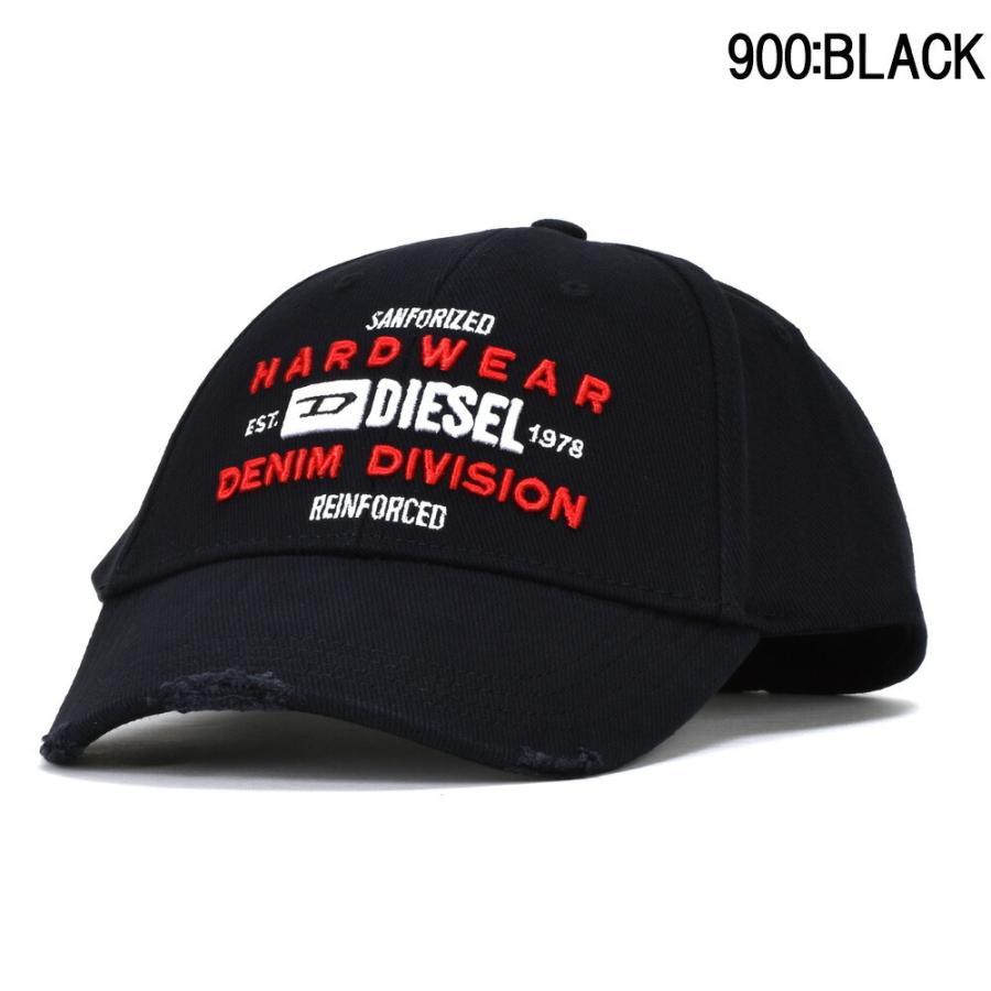 ディーゼル キャップ 帽子 ベースボールキャップ ブラック ホワイト メンズ 黒 白 DIESEL C-DIVISION｜cloudshoe｜03