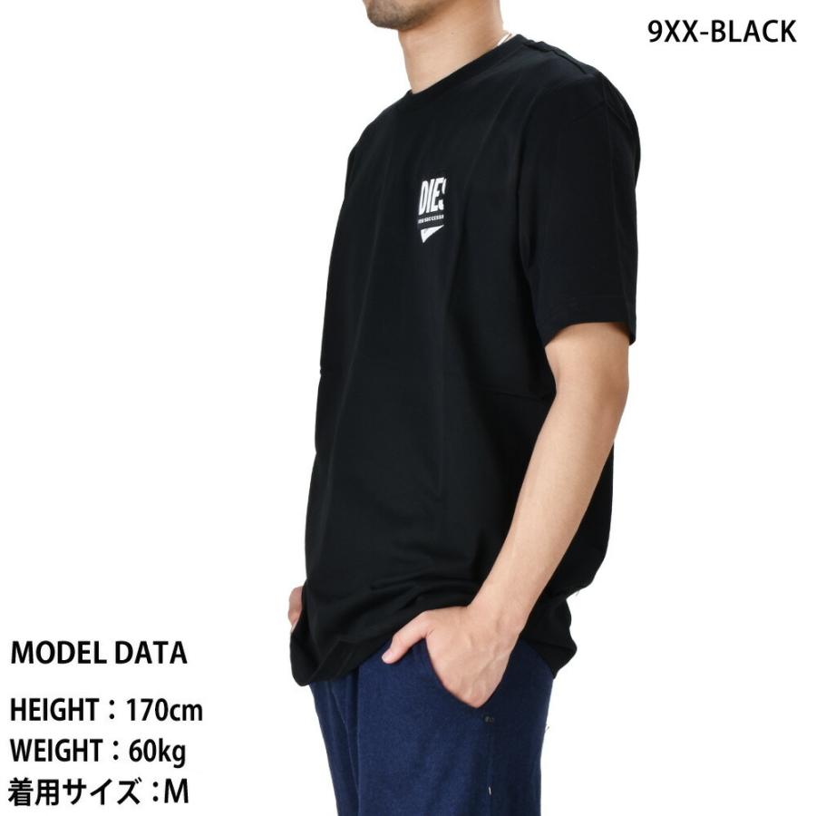 【DISEL】ブラック ホワイト Tシャツ DIESEL ディーゼル Tシャツ メンズ ホワイト ブラック オーバルD