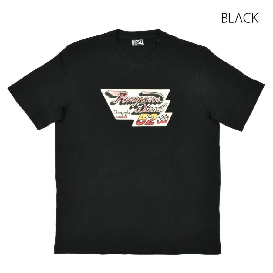 【SALE】ディーゼル Tシャツ メンズ カットソー クルーネック 半袖 プリントロゴ ブラック ホワイト 黒 白 DIESEL T-JUST-C15｜cloudshoe｜03