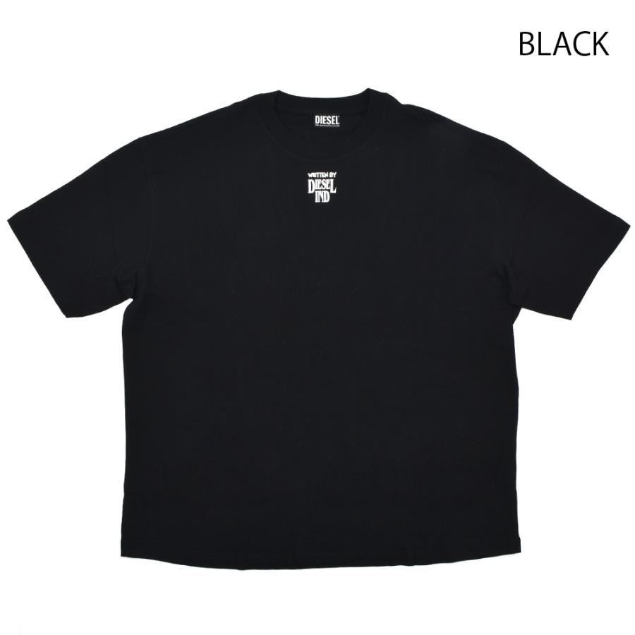 ディーゼル DIESEL Tシャツ メンズ カットソー クルーネック 半袖 プリントT ルーズフィットTシャツ ブラック ホワイト 黒 白 DIESEL T-WASH-G3｜cloudshoe｜02