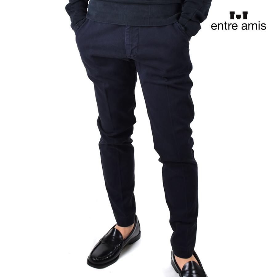 アントレアミ コットンパンツ メンズ ジップフライパンツ カジュアルパンツ ジップフライ ネイビー entre amis 8188/1540【送料無料】 ENTRE AMIS（アントレ アミ） 【並行輸入品】アントレアミ コットン