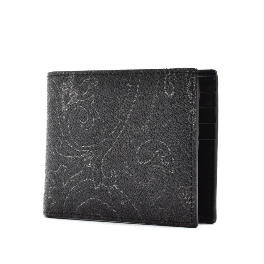 美品　ETRO エトロ マネークリップ 折り財布 マルゴット ブラック レザー 美品✨ ETRO エトロ マネークリップ 折り財布 マルゴット ブラック レザー