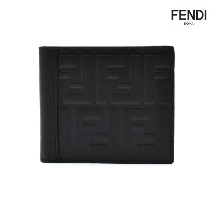 FENDI フェンディ 7M0169 A18A F0SAJ WELLET BLACK 二つ折り財布