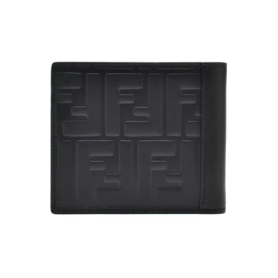 【美品】FENDI　フェンディ　 二つ折り財布 黒　ウォレット　希少モデル　人気 FENDI フェンディ 7M0169 A18A F0SAJ WELLET BLACK 二つ折り財布