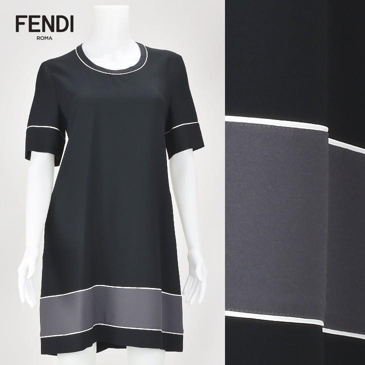 【並行輸入品】フェンディ ドレス ワンピース FD8868 N2V 95L F4A ブラック レディース FENDI BLACKの画像