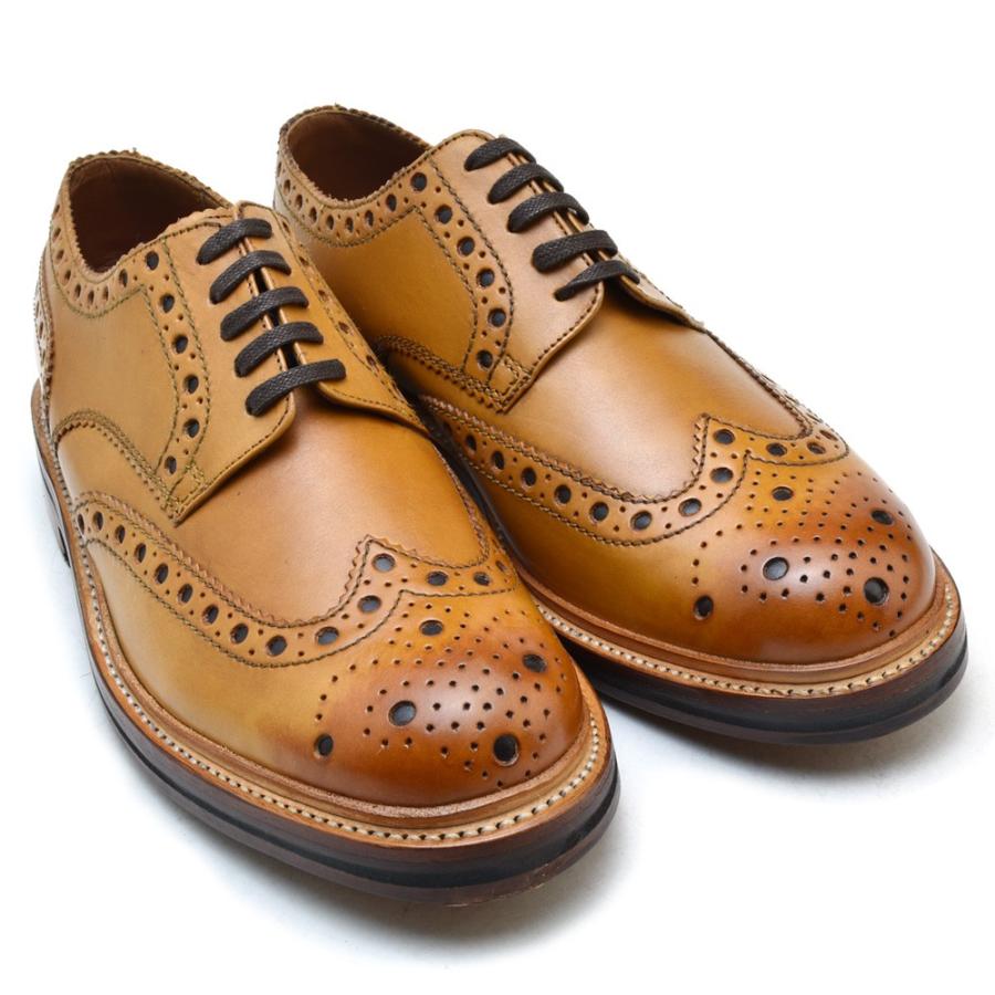 【SALE】【並行輸入品】グレンソン アーチー オックスフォード シューズ 英国製 革靴 紳士靴 ARCHIE 110006 TAN CALF タン カーフ メンズ GRENSONの画像