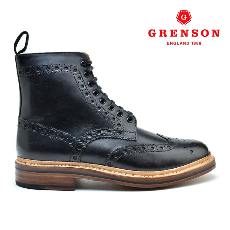 最低価格の セール商品 グレンソン フレッド カントリー ブーツ 英国製 革靴 FRED 110009 BLACK CALF ブラック カーフ 黒 メンズ GRENSON rbox-vip12.com rbox-vip12.com