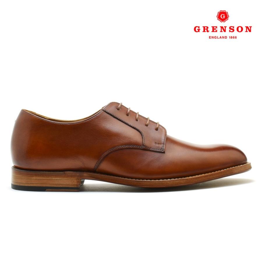 グレンソン リアム ハンド ペインテッド オックスフォード シューズ 英国製 革靴 紳士靴 111638 タン カーフ メンズ GRENSON