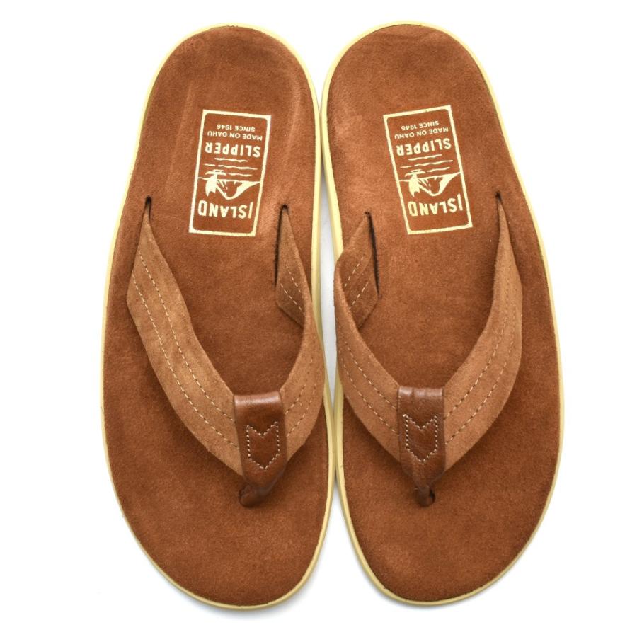 ゆ　 SLIPPER ブラウン スリッパサンダル 別注 PT202 TOCHIGI LEATHER THONG | ISLAND SLIPPER(アイランド