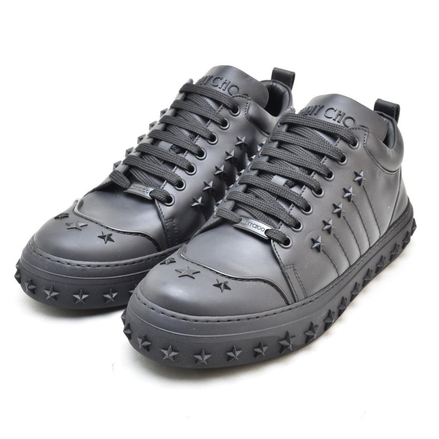 【並行輸入品】ジミーチュウ CHASE スニーカー ローカット スタースタッズ ブラック メンズ JIMMY CHOO 黒 BLACKの画像