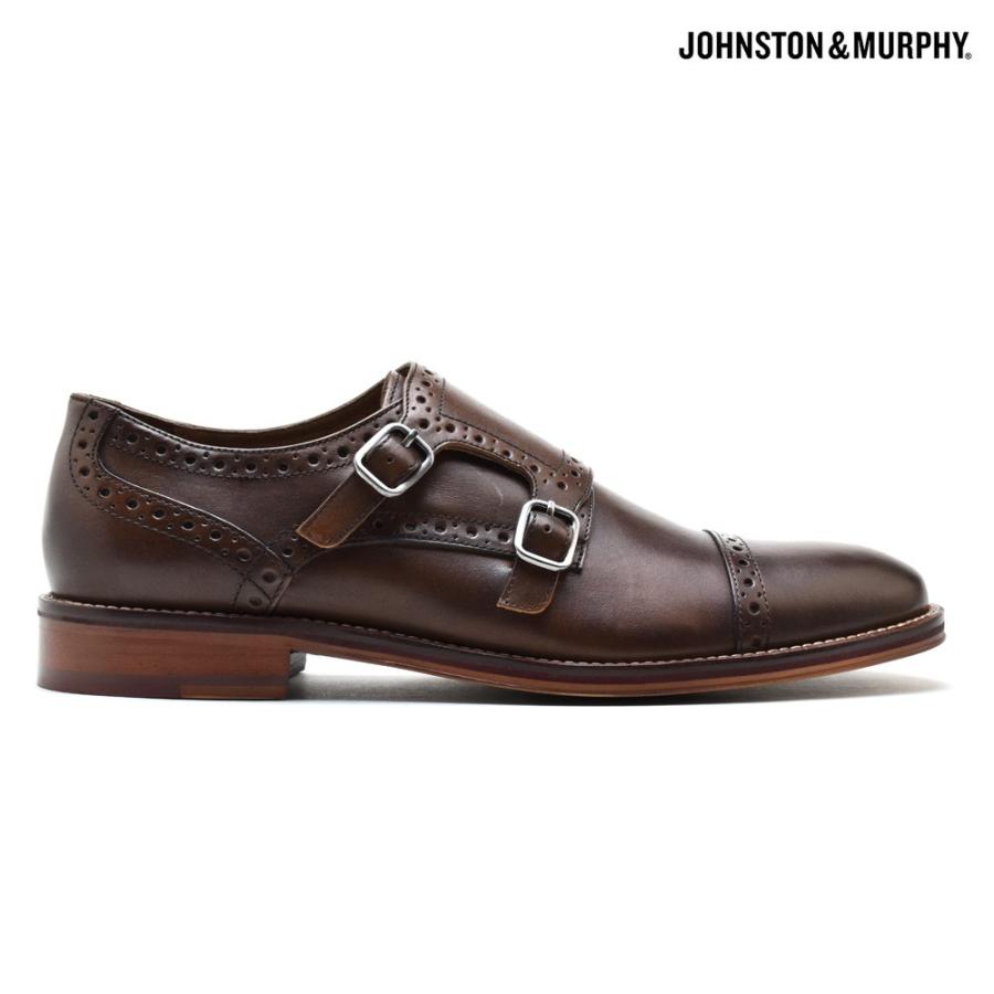 ジョンストン＆マーフィー コナード ダブルモンク ドレスシューズ ビジネスシューズ 革靴 ブラウン メンズ JOHNSTON&MURPHY