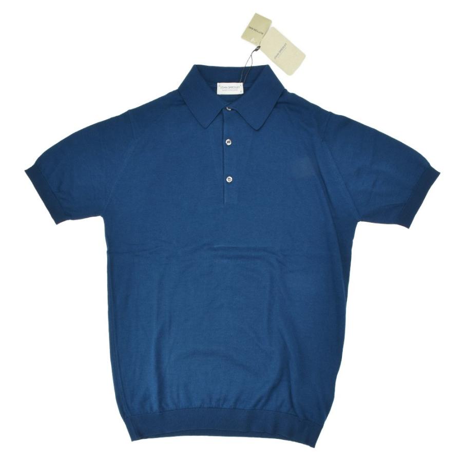 JOHN SMEDLEY ポロシャツ インディゴカラー M JOHN SMEDLEY