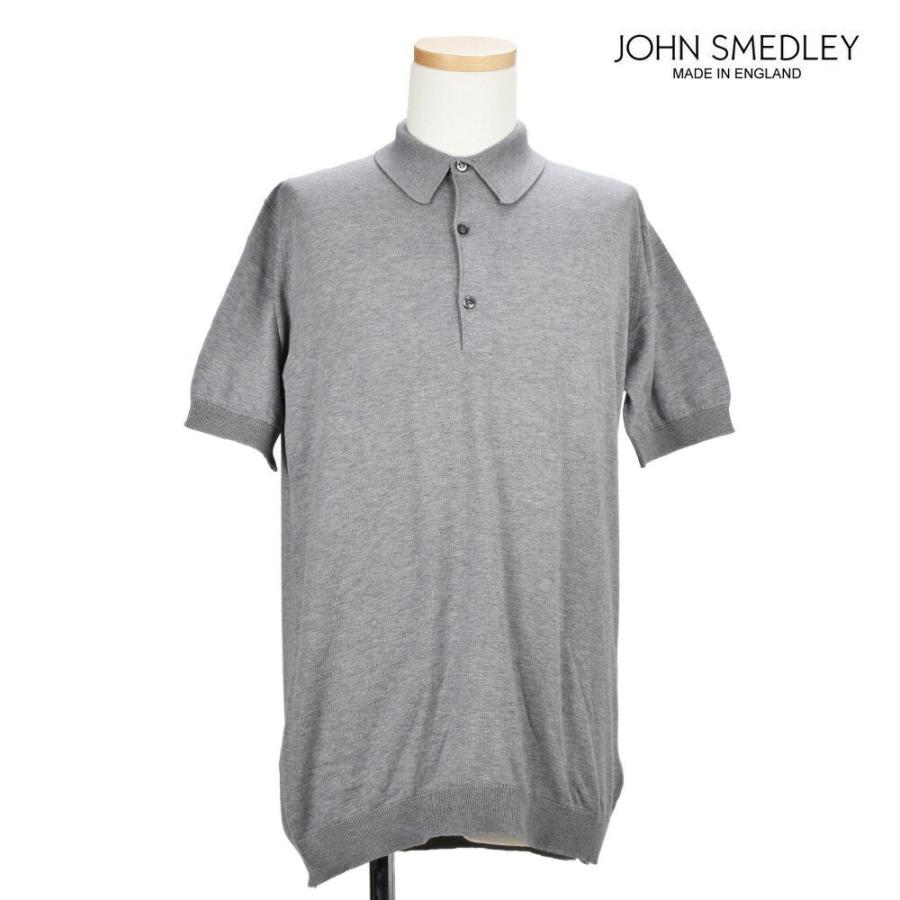 ジョンスメドレー JOHN SMEDLEY ポロシャツ ADRIAN シルバーL JOHN SMEDLEY ジョンスメドレー ポロシャツ トップス 半袖